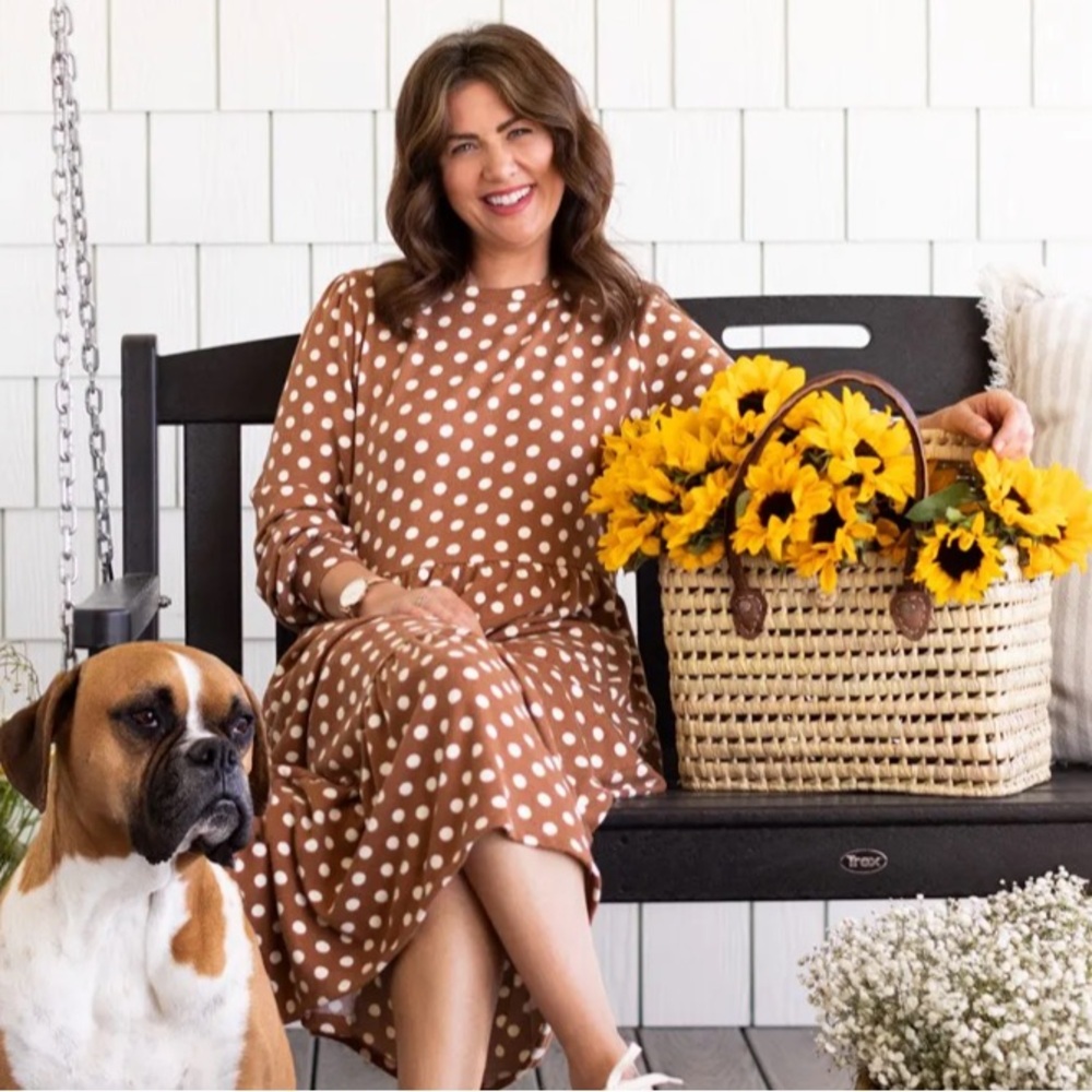 JILLIAN HARRIS JOE FRESH NWT Shay Dress, Polka Dot Long Sleeve